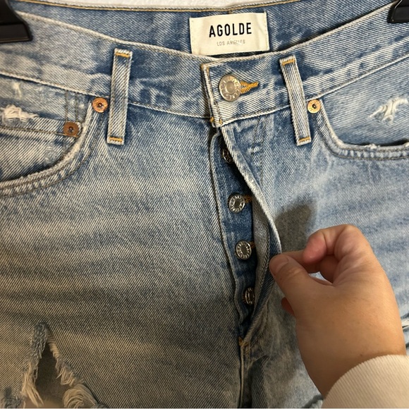Agolde Parker Vintage Cut-off  denim shorts size 26 - Picture 3 of 9